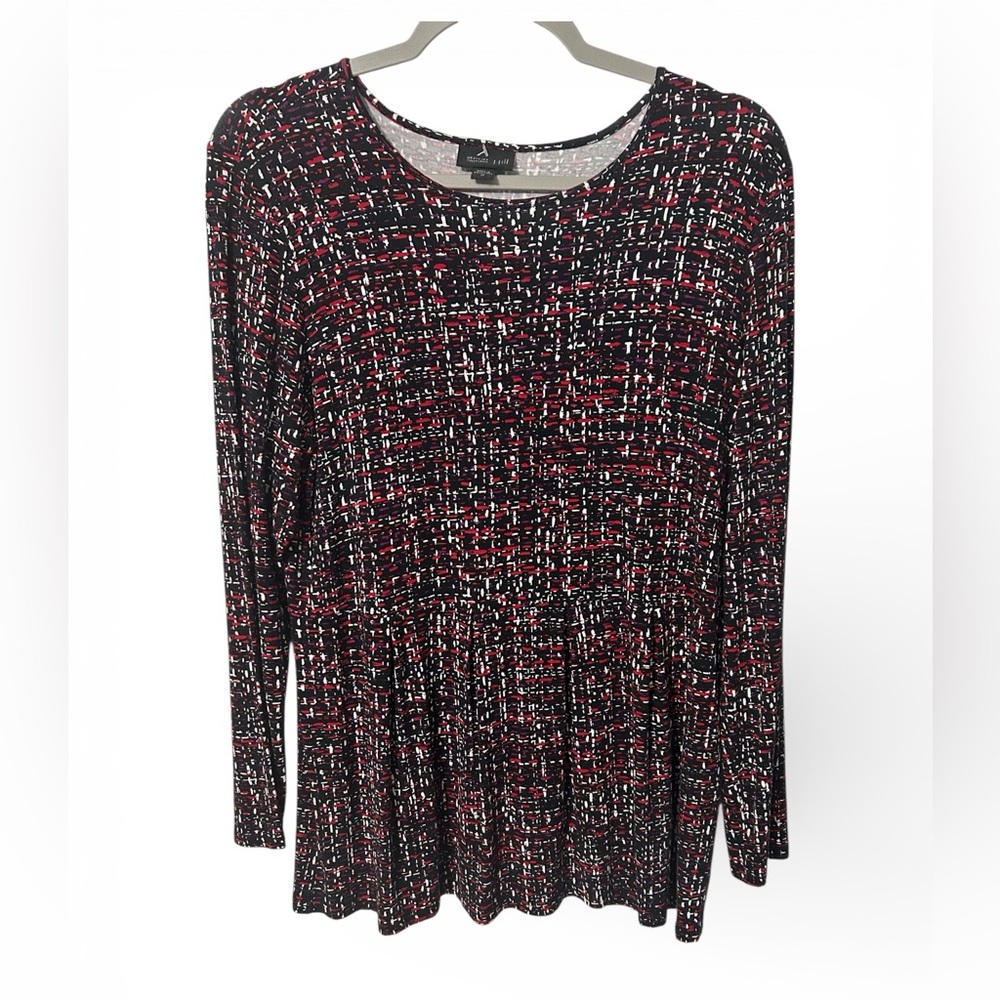 J. Jill Tops Wearever Collection Pleated Peplum Tunic Size Medium